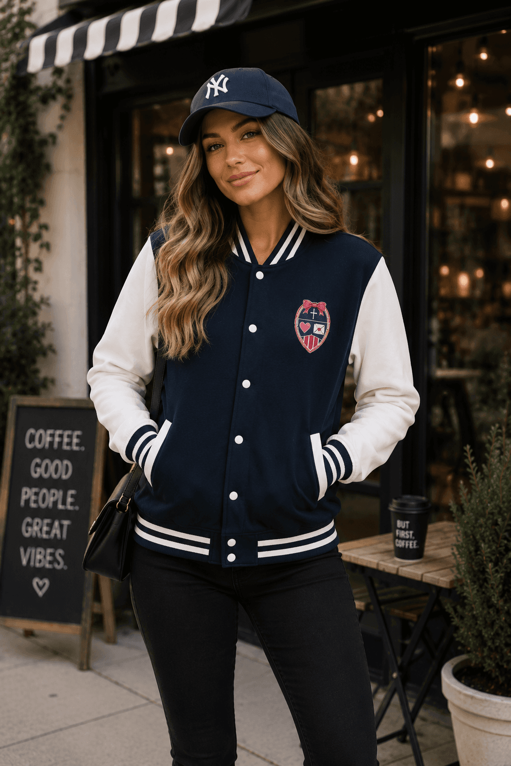 Pray More Worry Less Varsity Jacket