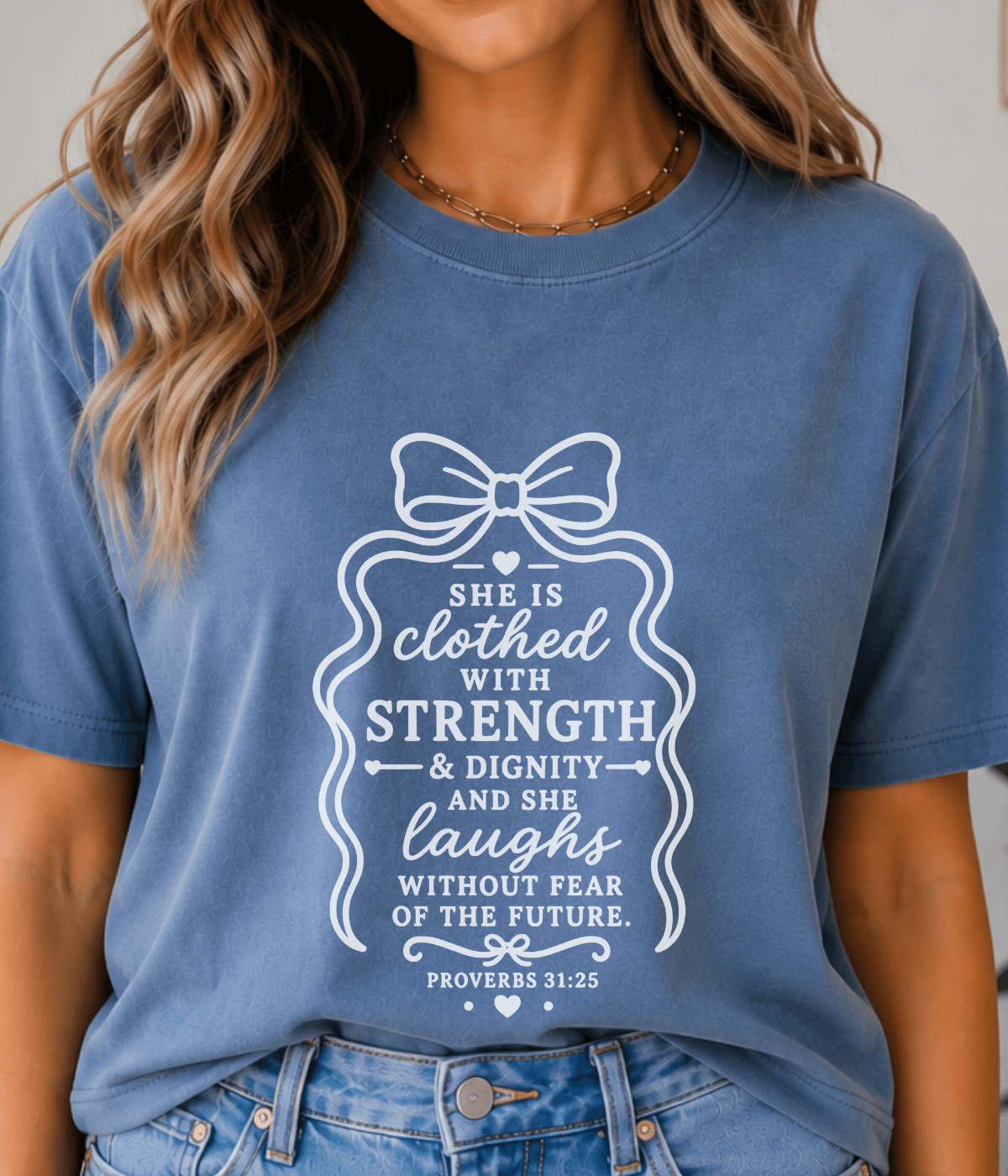 Proverbs 31:25 Strength & Dignity Vintage Graphic Tee