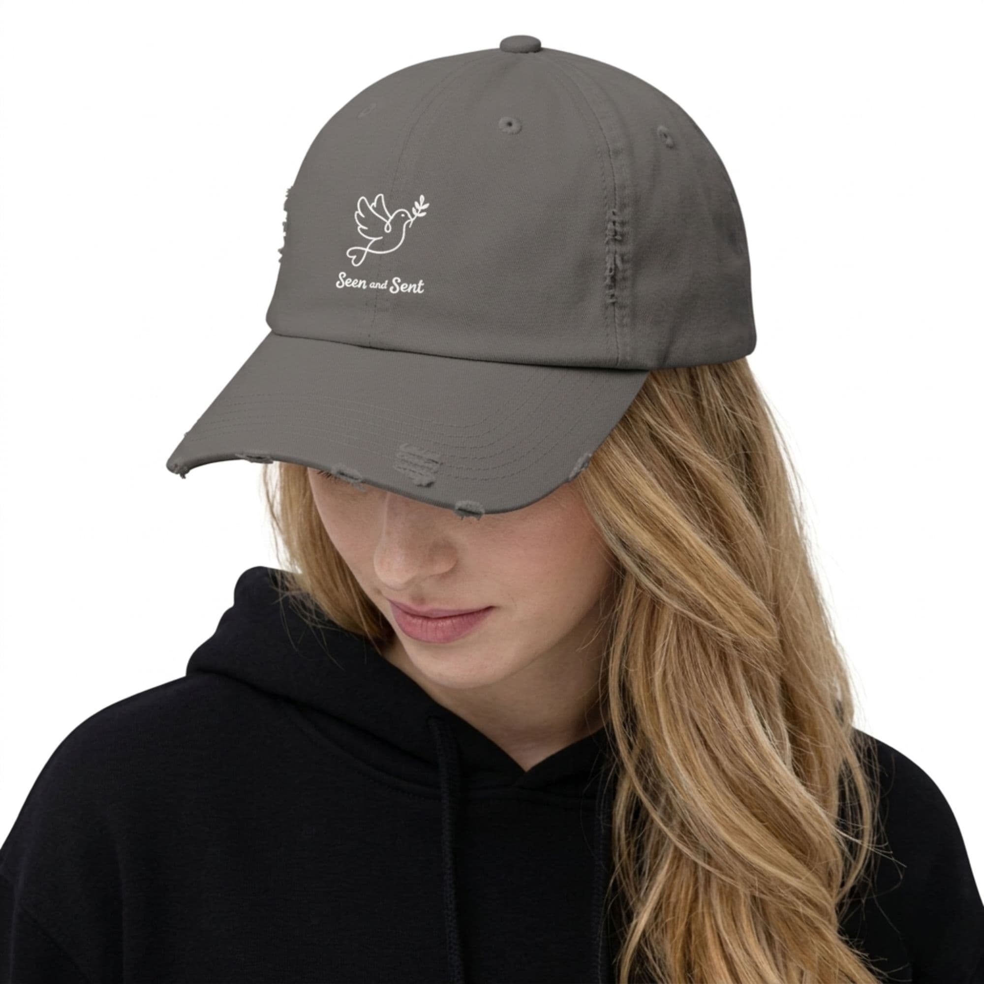 Seen & Sent Unisex Distressed Cap